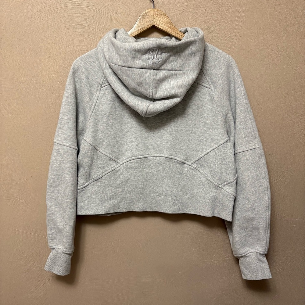Lululemon Scuba Oversized 1/2 Zip Hoodie Heathered Core Ultra Light Grey XS/S - Picture 10 of 14